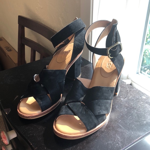 UGG Shoes - Ugg black strappy heels size W7